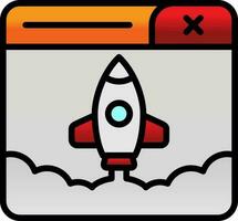 Rocket Launch Vector Icon Design