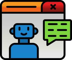 diseño de icono de vector de chatbot