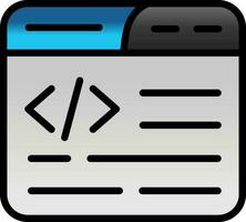 Web Coding Vector Icon Design