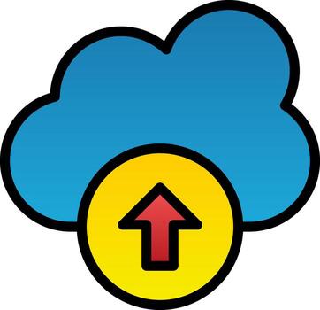 Cloud Upload Vector Icon Design