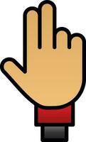 Three Fingers Vector Icon Design