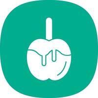 diseño de icono de vector de manzana de caramelo