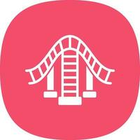 Roller coaster Vector Icon Design