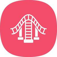 Roller coaster Vector Icon Design