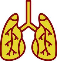 diseño de icono de vector de pulmones