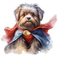 mignonne chien costumes pour Halloween costume. illustration ai génératif png