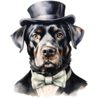 linda perro disfraces para Víspera de Todos los Santos traje. ilustración ai generativo png