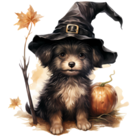 Cute Dog Costumes for Halloween costume. Illustration AI Generative png