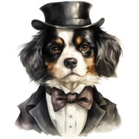 linda perro disfraces para Víspera de Todos los Santos traje. ilustración ai generativo png