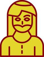 Bearded woman Vector Icon Design