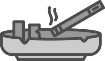 Ashtray Vector Icon Design