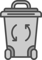 diseño de icono de vector de papelera de reciclaje