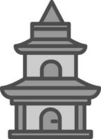 diseño de icono de vector de templo