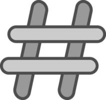 Hash tag Vector Icon Design