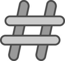 Hash tag Vector Icon Design