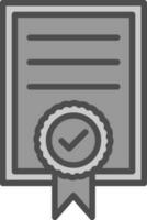 diseño de icono de vector de certificado