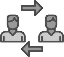 Interchangeability Vector Icon Design