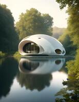 House embedded into the River terrain design. . photo
