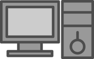 Desktop computer Vector Icon Design