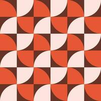 Retro geometric aesthetic seamless pattern. Modern colorful vector background with abstract simple shapes