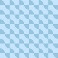Retro geometric aesthetic seamless pattern in style 60s, 70s. Minimal monochrome vector print. Blue colors