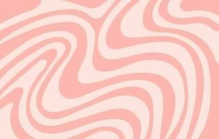 Abstract horizontal background with colorful waves. Trendy vector illustration in style retro 60s, 70s. Pastel colors