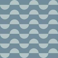 Trendy geometric seamless pattern with semicircles on a blue background. Modern abstract monochrome background. Vector illustration