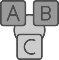 Abc block Vector Icon Design