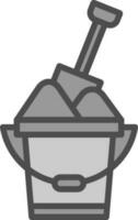 Sand bucket Vector Icon Design