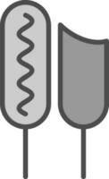 Corn dog Vector Icon Design