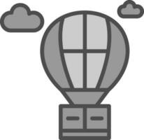 Hot air balloon Vector Icon Design