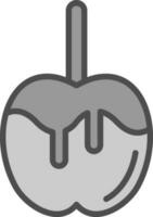 diseño de icono de vector de manzana de caramelo