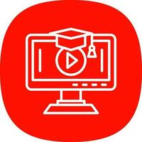 Education video Vector Icon Design
