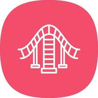 Roller coaster Vector Icon Design