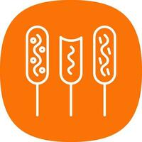 Corn dog Vector Icon Design