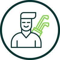 Golfer Vector Icon Design