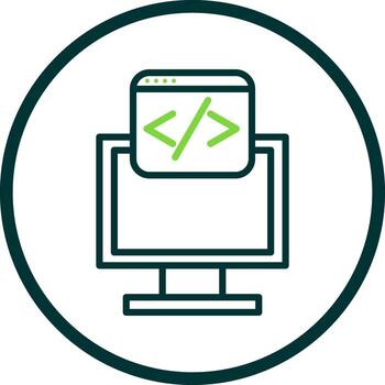 diseño de icono de vector de programación web