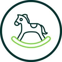 Rocking horse Vector Icon Design