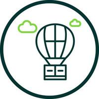 Hot air balloon Vector Icon Design