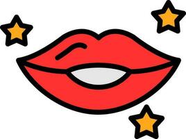 Lips Vector Icon Design