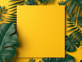Tropical floral background copy space. Space for text photo