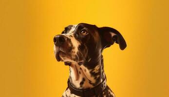 Isolated Beautiful pet portrait of dog photo