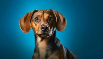 Isolated Beautiful pet portrait of dog photo