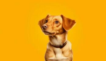 Isolated Beautiful pet portrait of dog photo