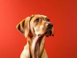 Isolated Beautiful pet portrait of dog photo