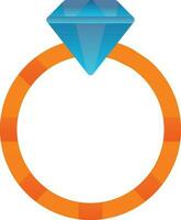 Diamond ring Vector Icon Design