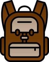 Backpack Vector Icon Design