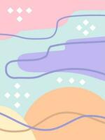Modern doodle pattern with organic shapes, fluids, and lines. Abstract flat background for your designs. Copy space, empty for text and images. photo