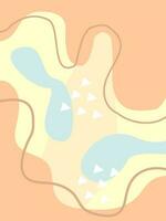 Modern doodle pattern with organic shapes, fluids, and lines. Abstract flat background for your designs. Copy space, empty for text and images. photo