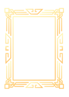 abstract rechthoek kader. verticaal rechthoekig gouden frame.png met transparant achtergrond. png